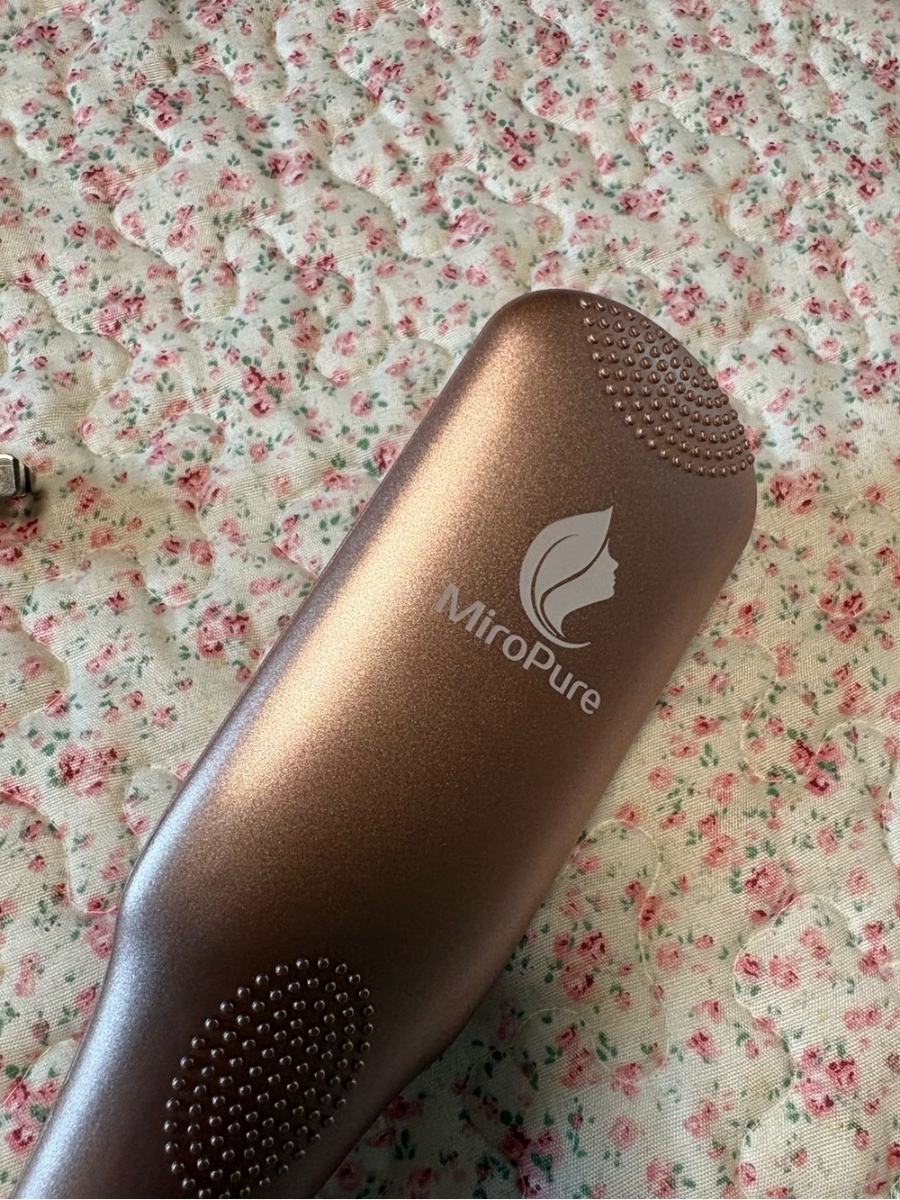 Rose Gold Portable Hair Straightening Brush